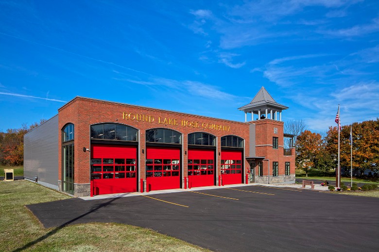 exterior of a fire house