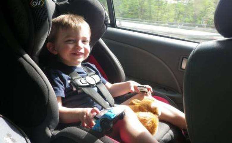 kid in a car seat