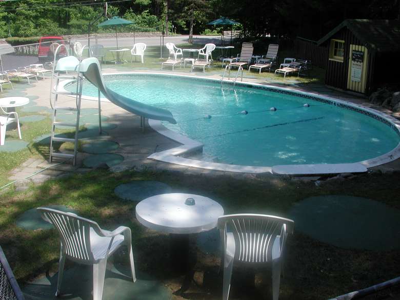 an outdoor pool