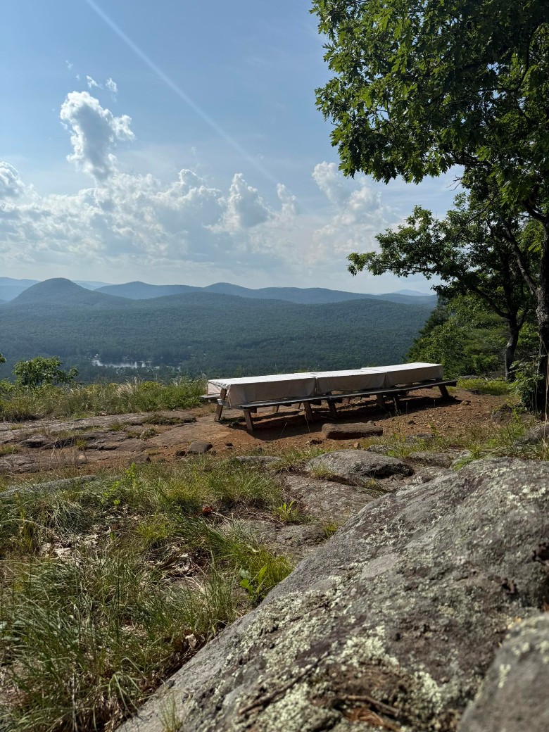 tables at a summit