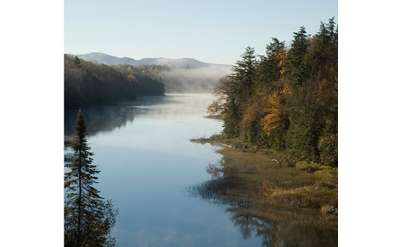 River with fog over it