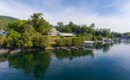 View of Depe Dene Lakeside Resort from water