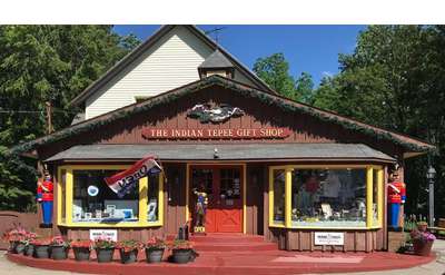 exterior of the indian tepee gift shop