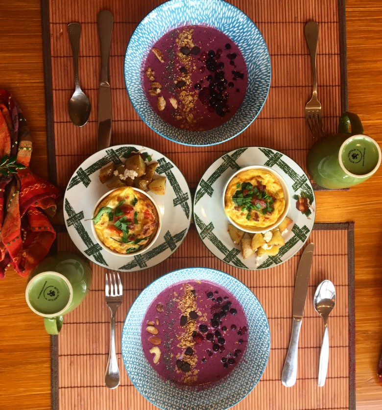 Farm fresh Frittata and Acai bowl