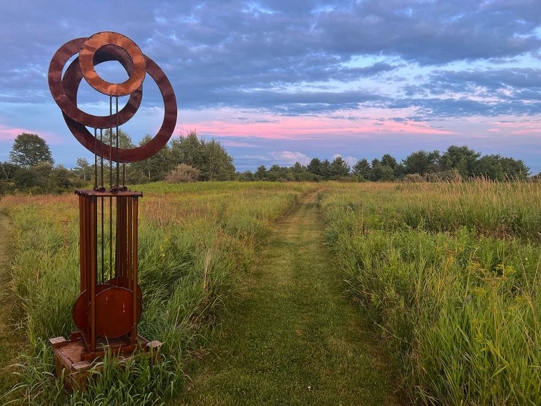 Enjoy our trail system on 9 acres of gardens and meadows