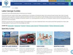 lake george website guide page