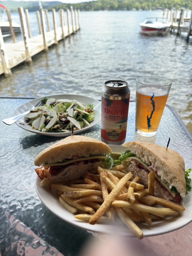 Lunch on our lower terrace