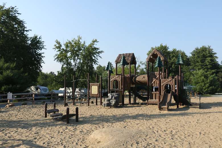 large wooden playground