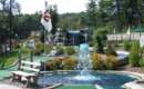 Water features and holes at Lumberjack Pass Mini Golf