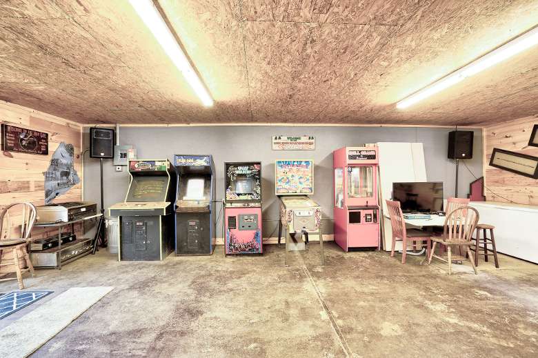 small arcade in a room