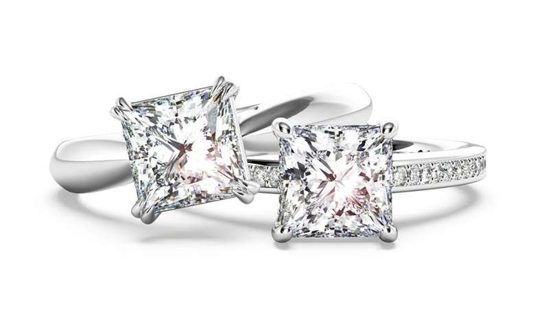 two diamond rings