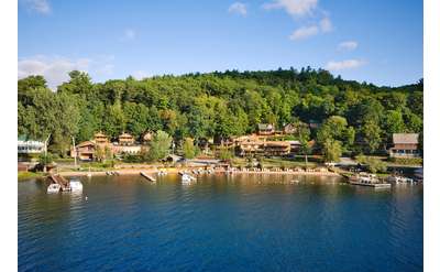 beautiful aerial view of the resort