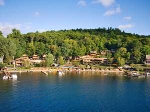 beautiful aerial view of the resort