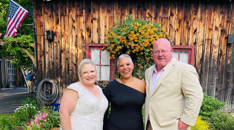 Bride, Groom, and The Officiant