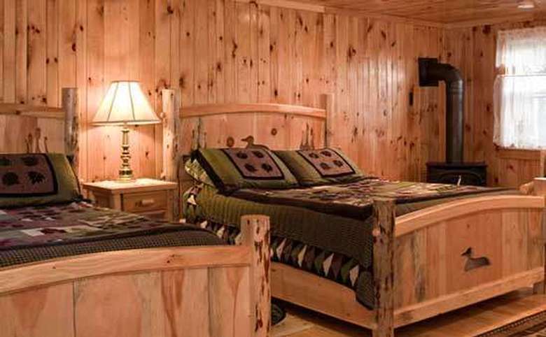 Adirondack-style room with two beds