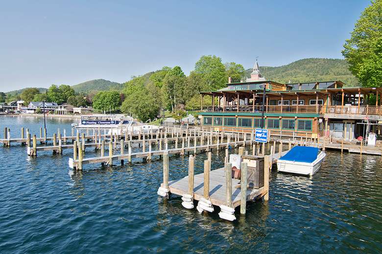 docks on the lake