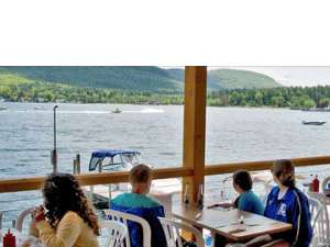 Boardwalk Restaurant lakeside seating