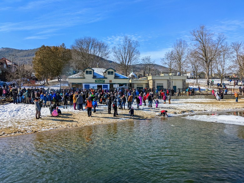 shepard park beach in winter
