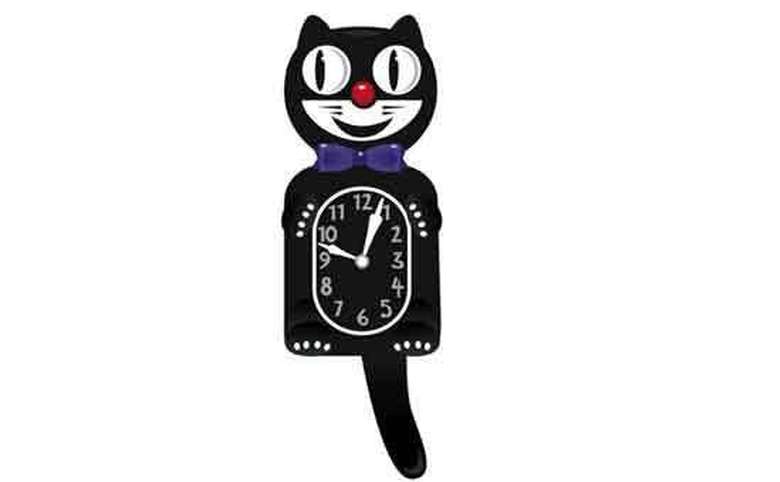 rendering of a clock shaped like a cat