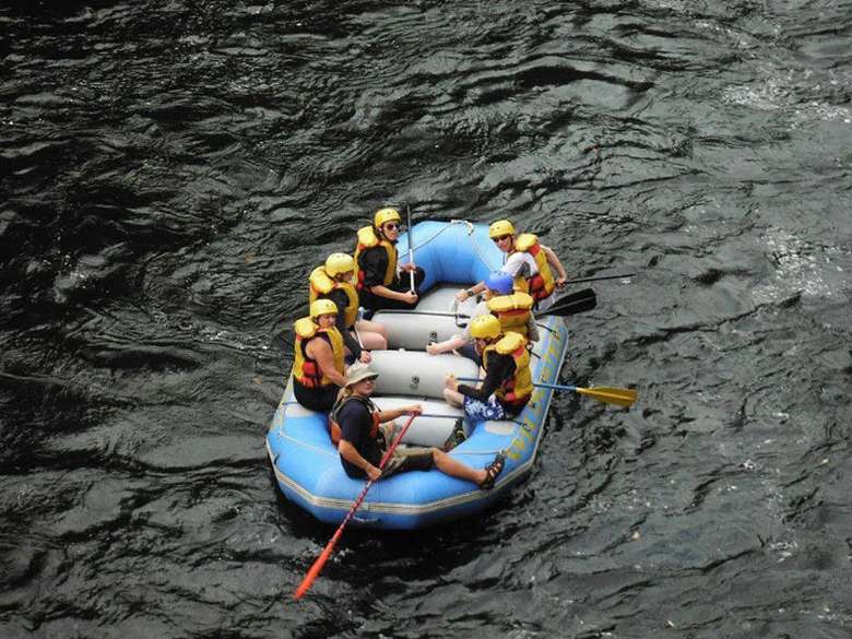 people in a raft
