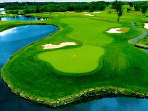 aerial view of the golf course