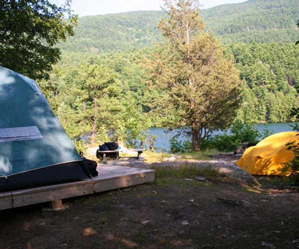 tents near lake george