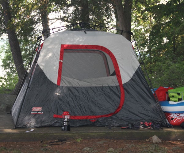 tent at a campsite