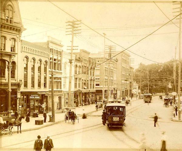 old photo of downtown Glens Falls