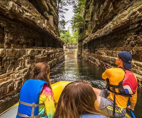 people paddling at Ausable Chasm