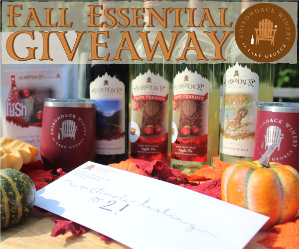 bottles of wine with text that says fall essentials giveaway