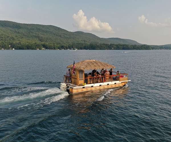 tiki boat on lake george