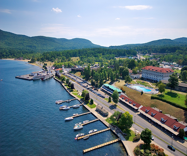 Fort William Henry Aerial View from Lake George