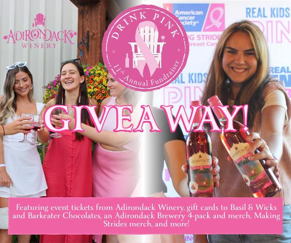 Adirondack Winery Drink Pink Giveaway Graphic