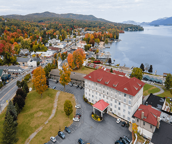 Fort William Henry Aerial View from Lake George