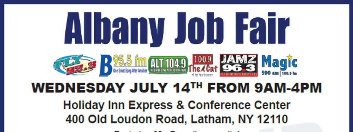 Albany Job Fair 7-14-21 in Latham NY from 9a-4p at the Holiday Inn Express & Conference Center