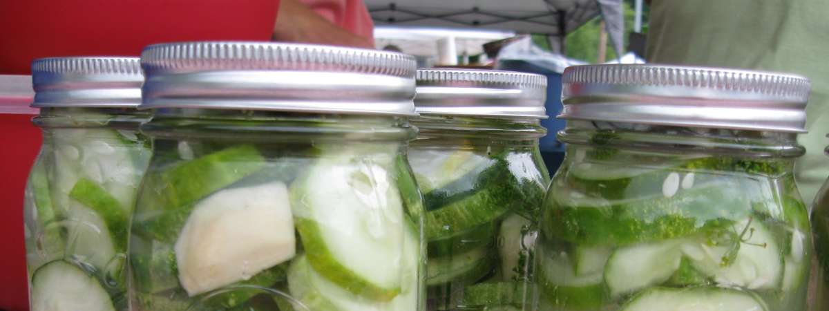 jar of pickled cucumbers