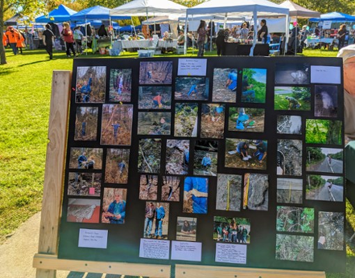 bigfoot photos on display board