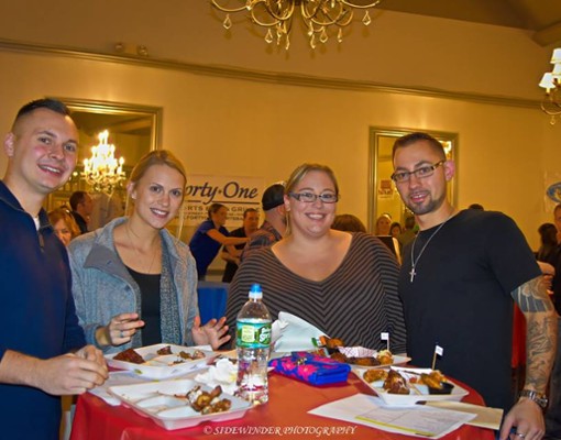 people at wing event
