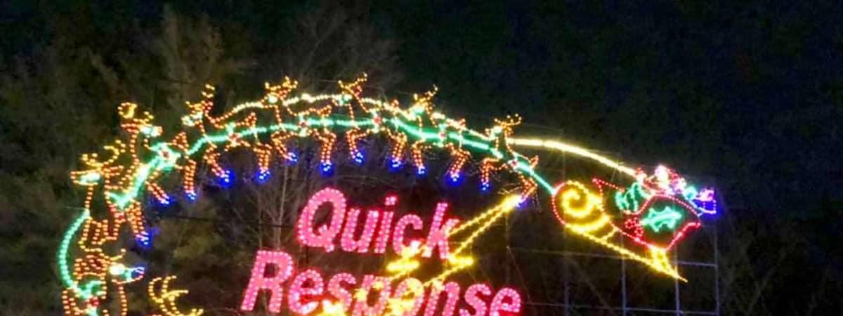 Quick Response holiday lights display