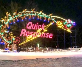 Quick Response holiday lights display