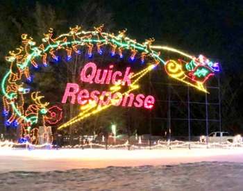 Quick Response holiday lights display