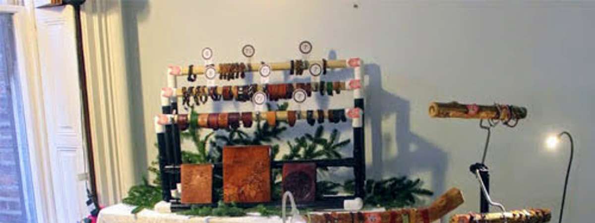 crafts and jewelry on display