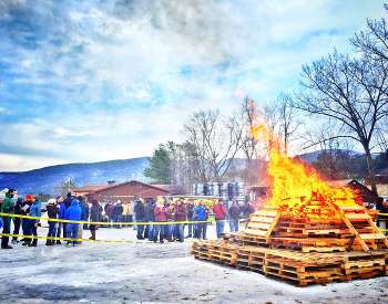 bonfire at winter event