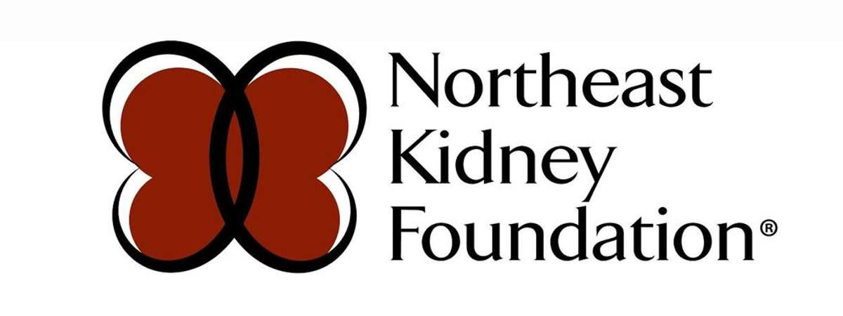 Northeast Kidney Foundation logo, 2 kidneys forming a butterfly shape