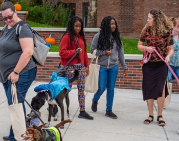 people at a Hounds of Halloween event