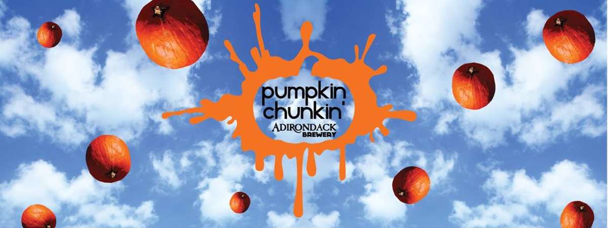 pumpkin chunkin logo with flying pumpkins