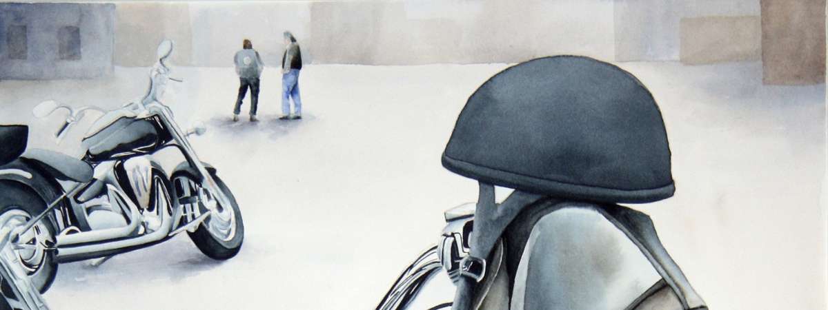 painting of motorcycle