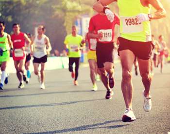 people running a 5k race