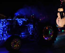 lighted tractor parade