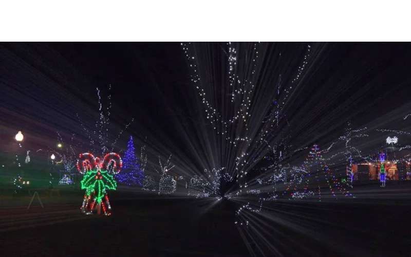 holiday lights show in park